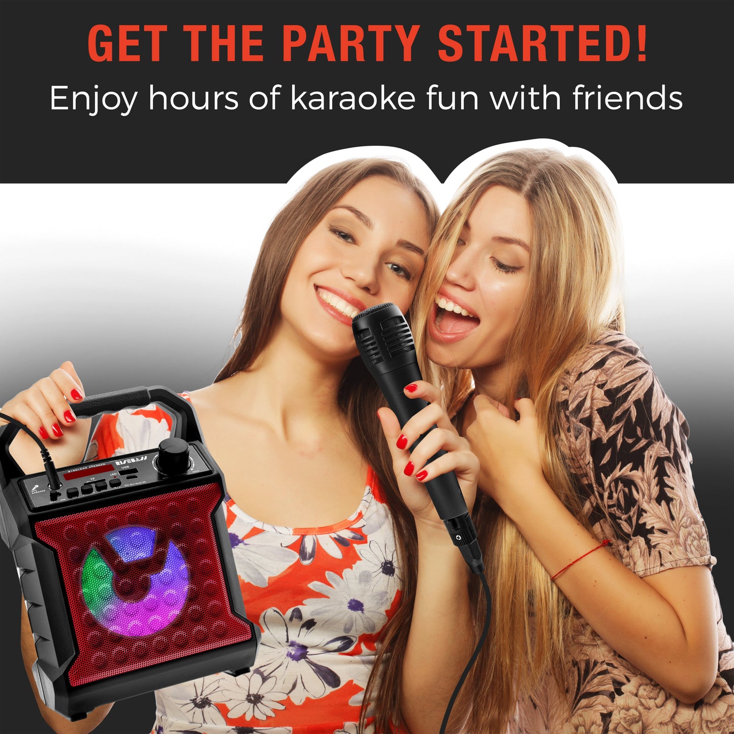 Mobile Karaoke System with Party Lights