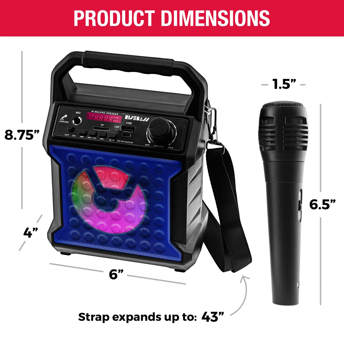 Mobile Karaoke System with Party Lights